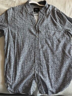 Rails Black & White Mini Paisley Button-Up Shirt